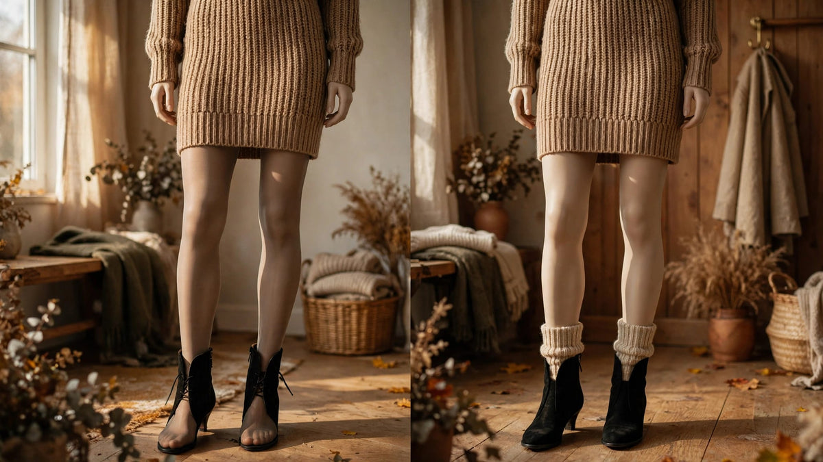Berkshire Footed vs Footless Tights for Dresses and Boots - Berkshire