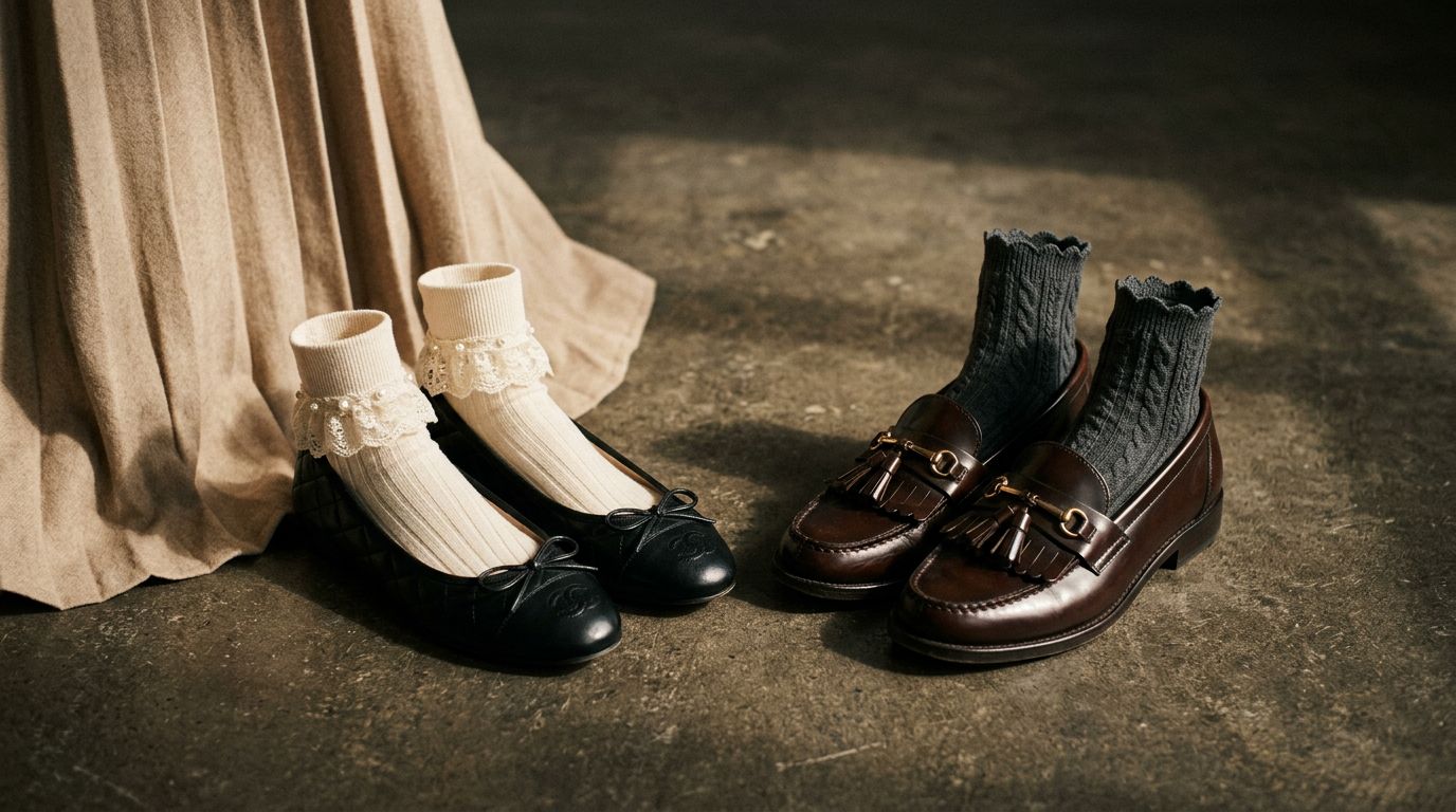 How to Wear Hosiery Anklets With Flats and Loafers - Berkshire