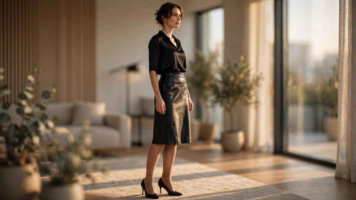 How to Wear Hosiery With Leather Skirts - Berkshire