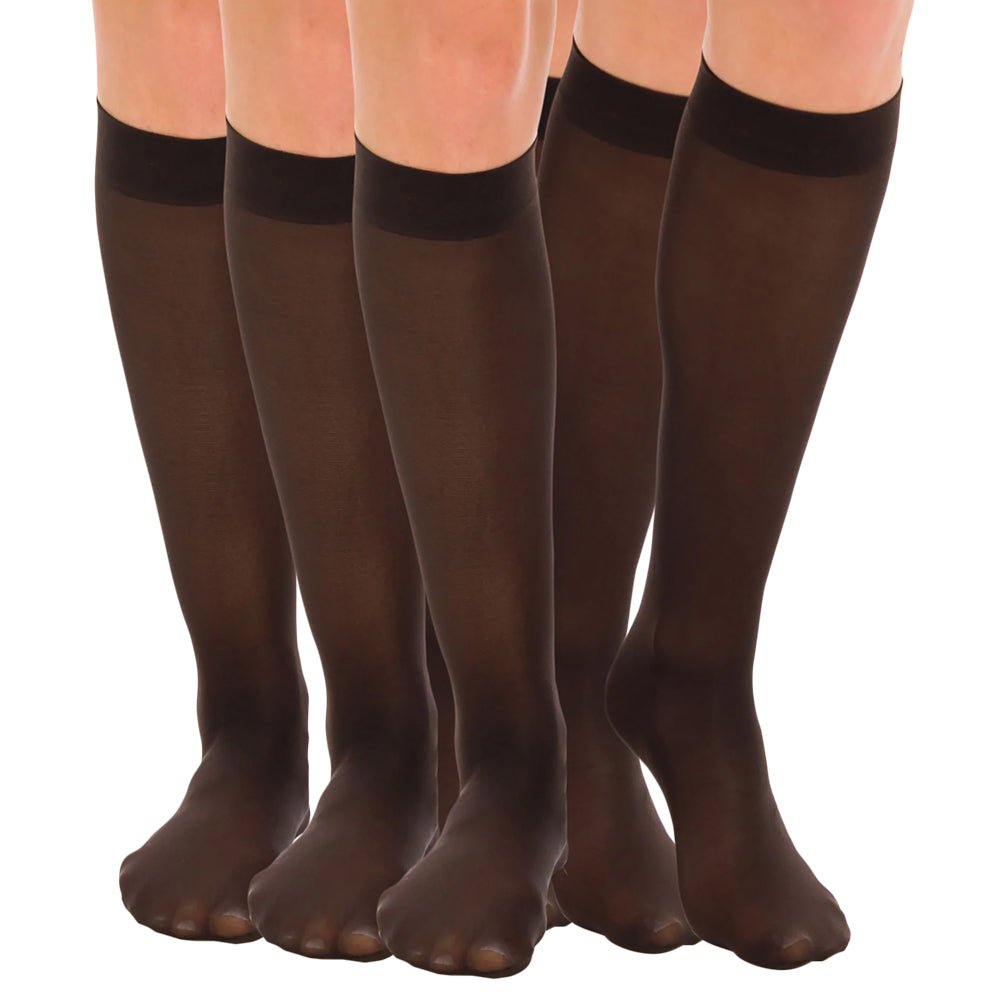 3 Pair Pack Opaque Trouser Knee High with Sandalfoot Toe - 6523 by Berkshire