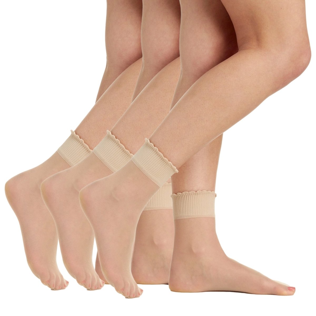 3 Pair Pack Sheer Anklet - 6953 by Berkshire