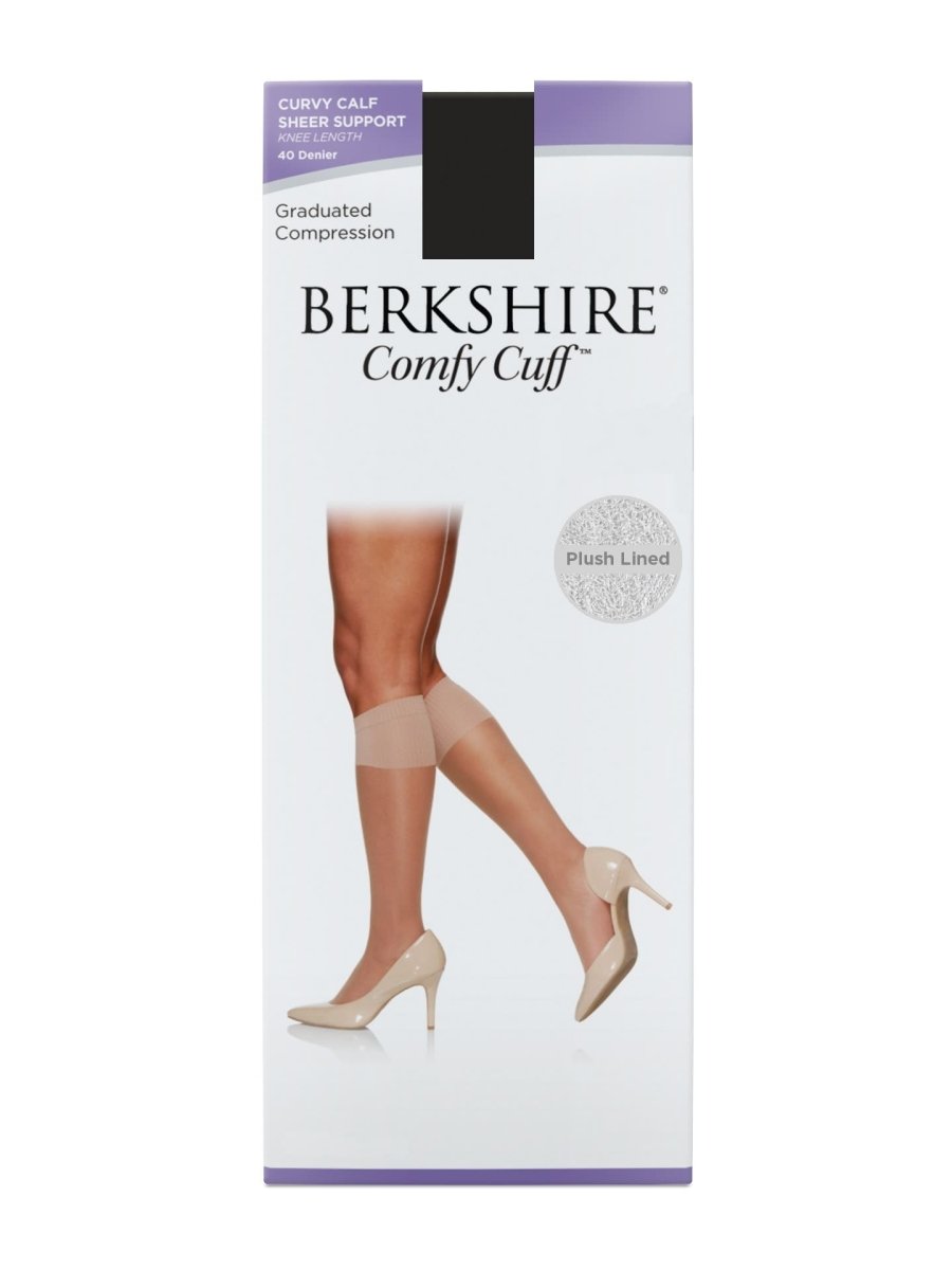 Comfy Cuff Curvy Calf Plus Size Graduated Compression Trouser Sock with Reinforced Toe - 5214 by Berkshire