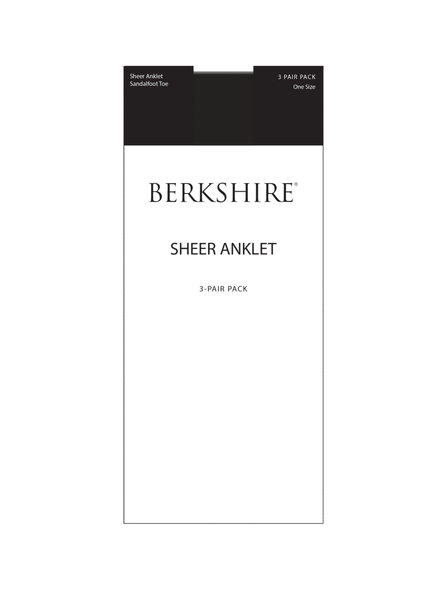 3 Pair Pack Sheer Anklet - 6953 by Berkshire