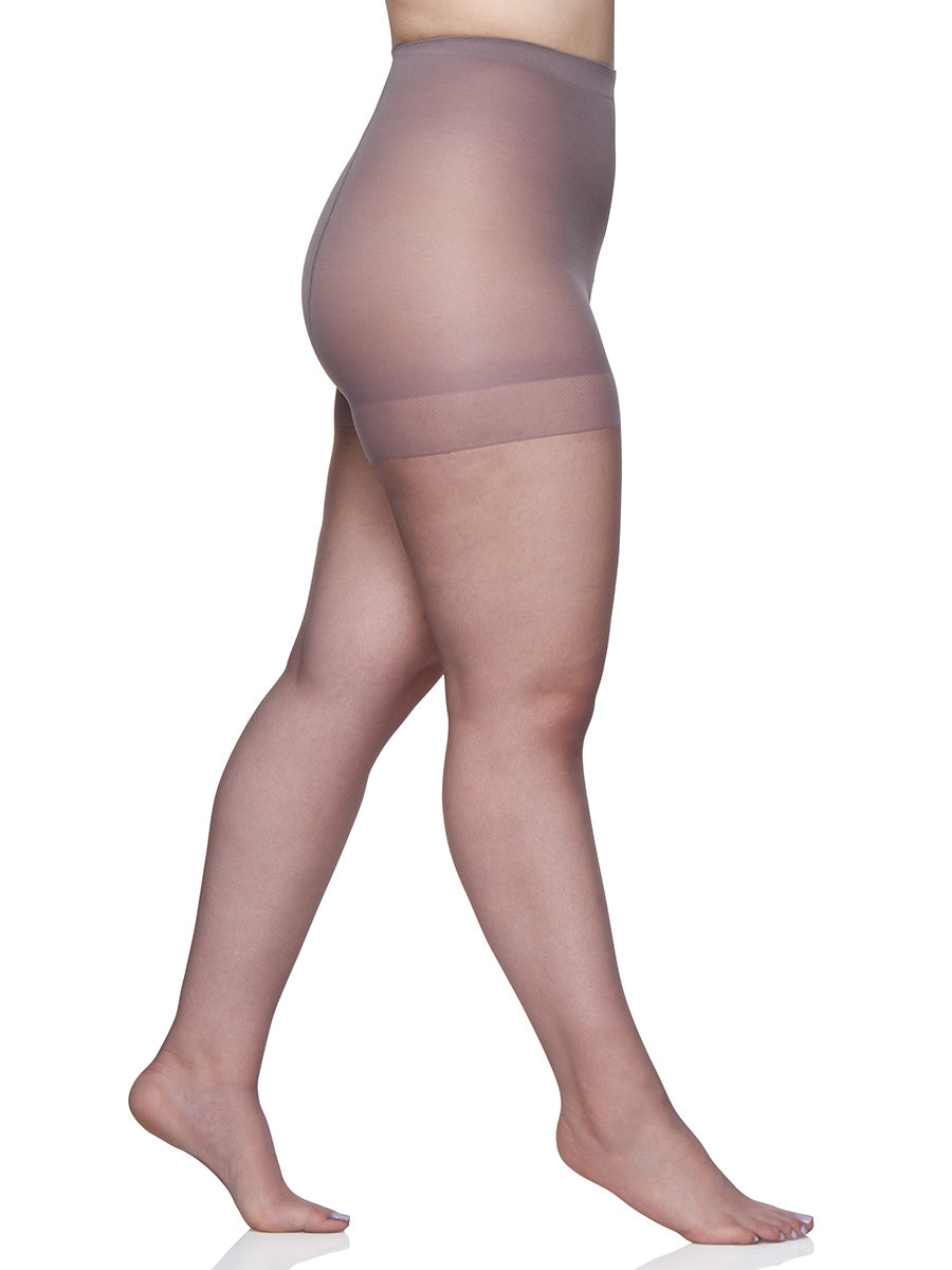 Queen Ultra Sheer Control Top Pantyhose with Sandalfoot Toe - 4411