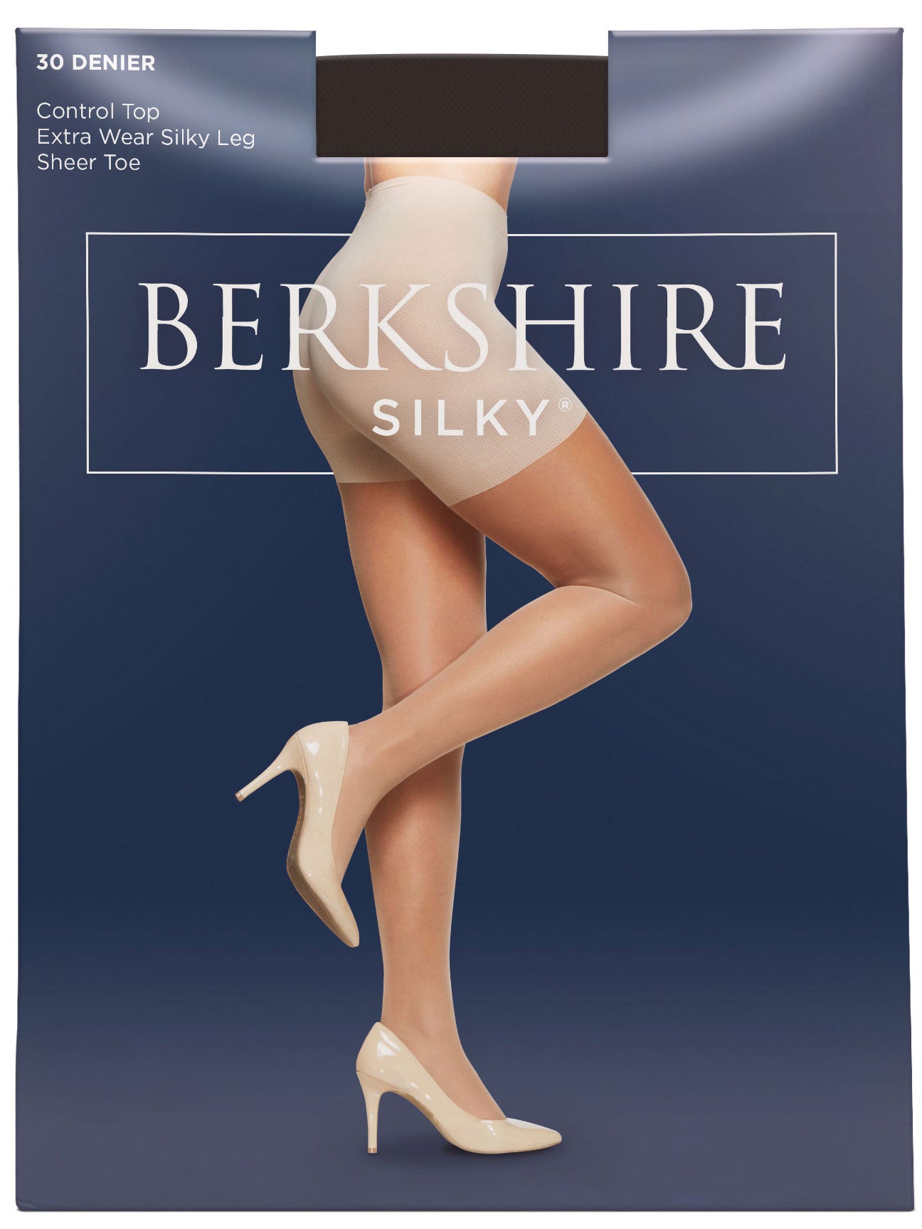 Berkshire Silky Sheer Control Top Pantyhose With Sandalfoot Toe