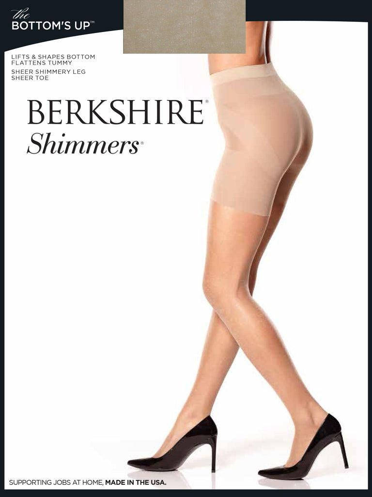 Shimmers The Bottom's Up Pantyhose with Sheer Toe - 5017 - Berkshire