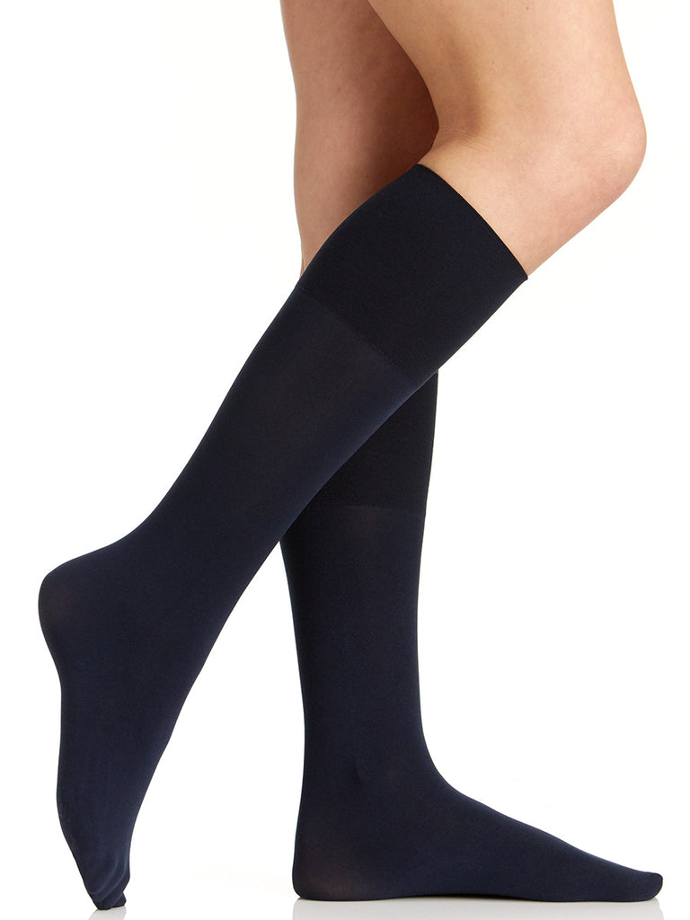 Comfy Cuff Plus Size Opaque Graduated Compression Trouser Sock with Sandalfoot Toe - 5203 - Berkshire