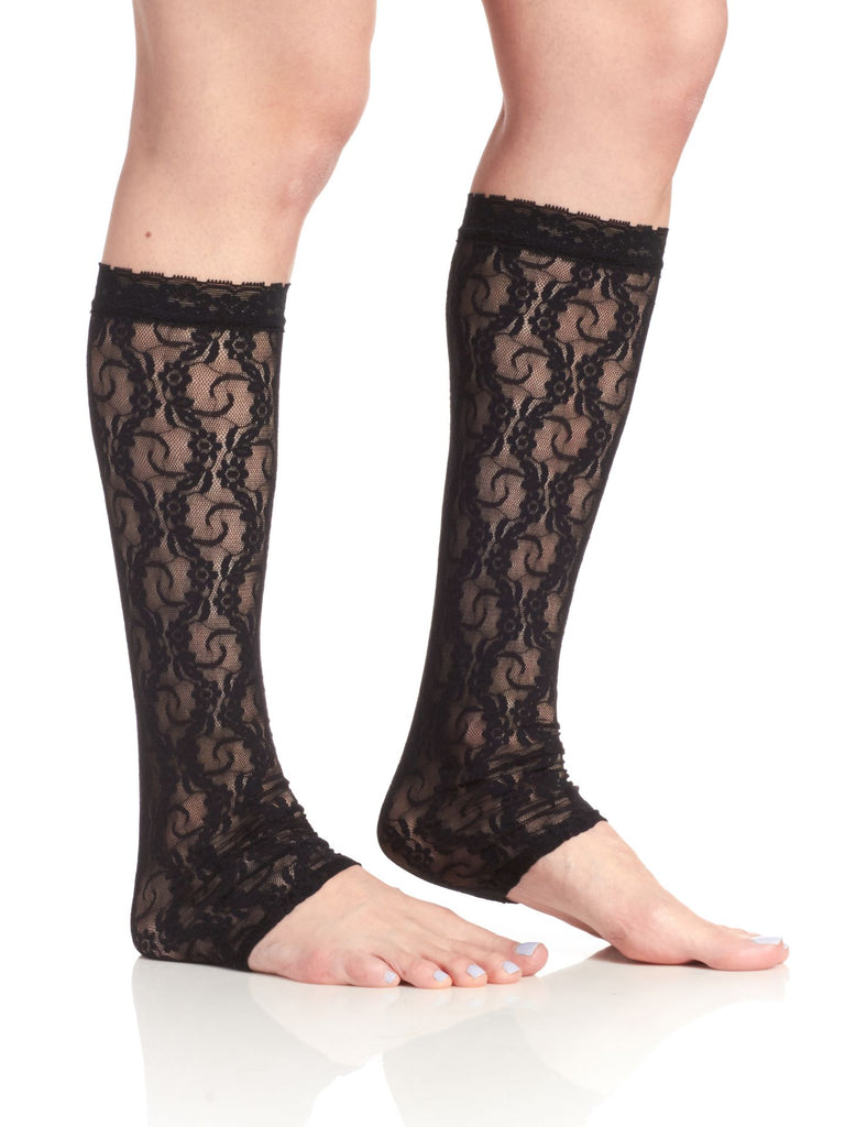 Sheer Lace Footless Trouser Sock - 6010 - Berkshire