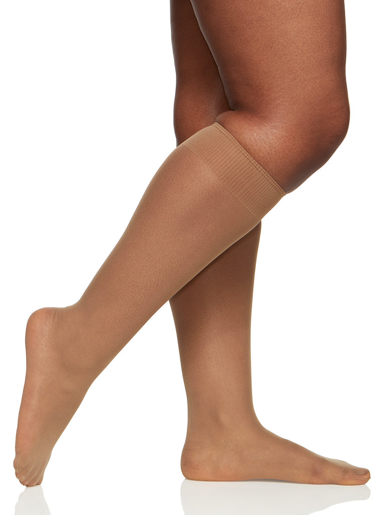 Queen All Day Sheer Knee High with Sandalfoot Toe - 6351 - Berkshire