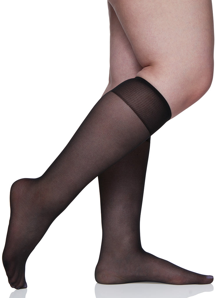 Queen All Day Sheer Knee High with Sandalfoot Toe - 6351 - Berkshire