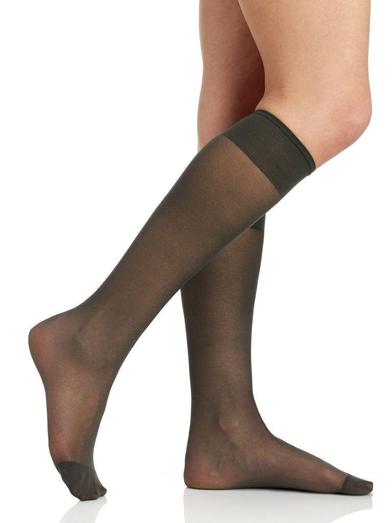 All Day Sheer Knee High with Reinforced Toe - 6355 - Berkshire