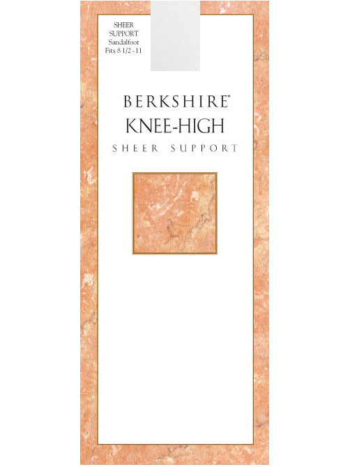 Berkshire Sheer Support Knee High Stocking With Sandalfoot