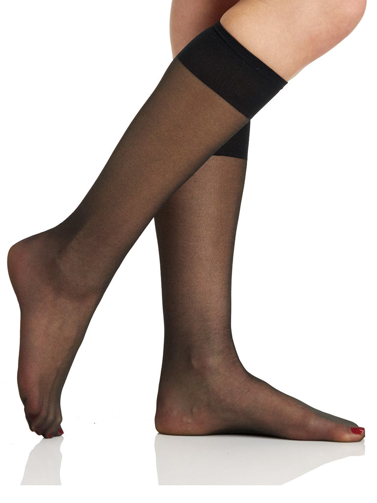 Silky Sheer Knee High with Sandalfoot Toe - 6380 - Berkshire