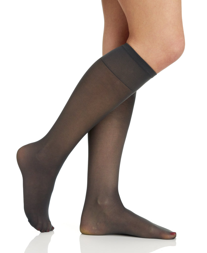 3 Pair Pack Sheer Support Knee High with Sandalfoot Toe - 6526 - Berkshire