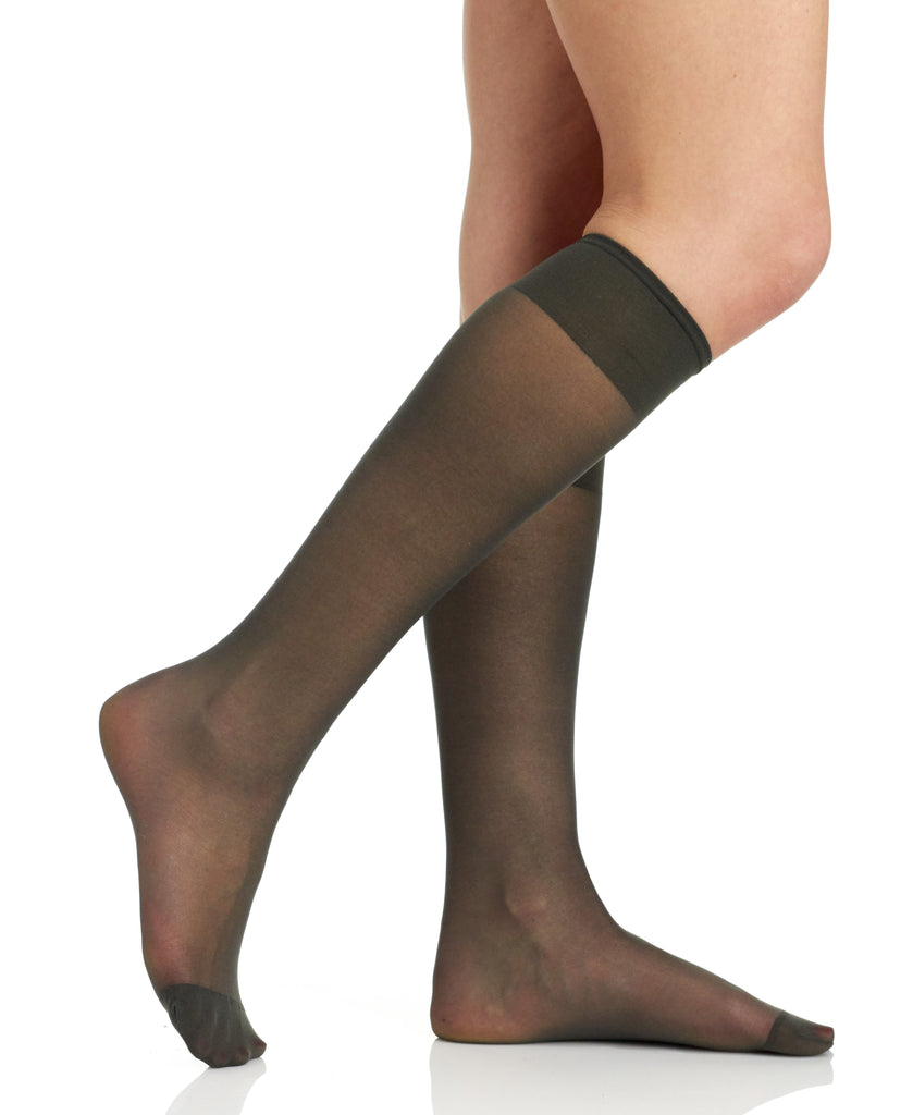 3 Pair Pack All Day Sheer Knee High with Reinforced Toe - 6528 - Berkshire