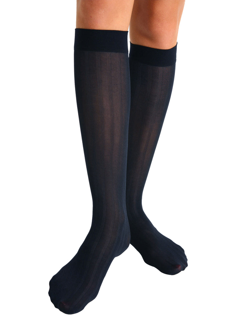 Queen Trend Rib Opaque Trouser Sock - 6573 - Berkshire