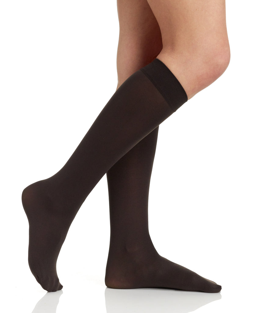 3 Pair Pack Queen Opaque Trouser Knee High with Sandalfoot Toe- 6724 - Berkshire