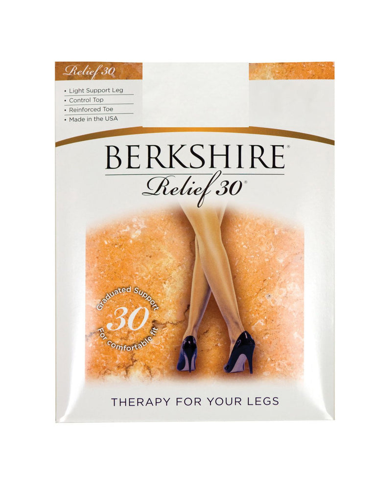 Silky Sheer Light Support Graduated Compression Leg Pantyhose with Reinforced Toe - 8101 - Berkshire