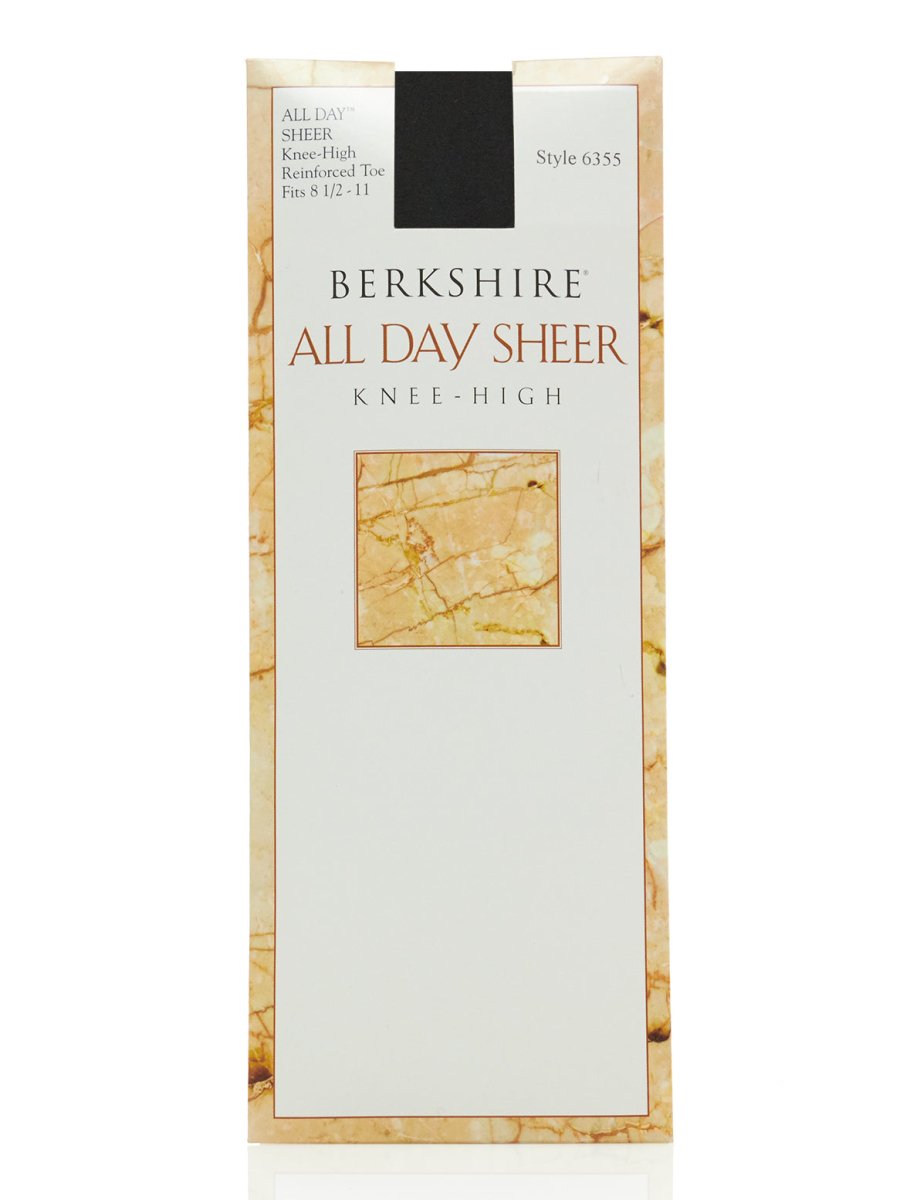 All Day Sheer Knee High with Reinforced Toe - 6355 by Berkshire