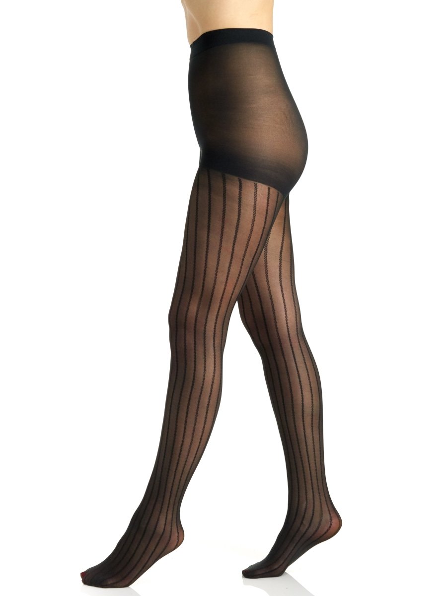 City Cable Silky Sheer Control Top Pantyhose with Sandalfoot Toe - 8028 by Berkshire