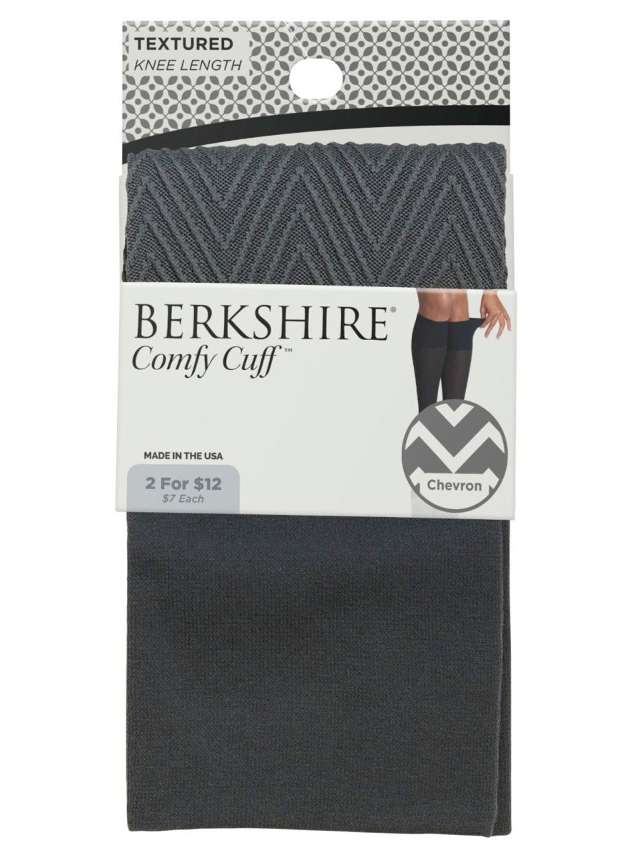 Comfy Cuff Chevron Textured Trouser Sock with Sandalfoot Toe - 5106 by Berkshire