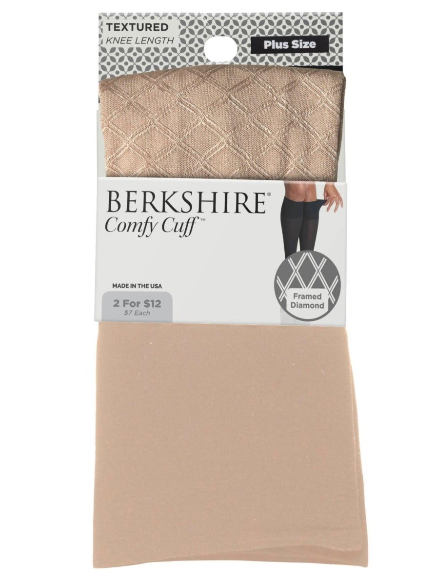 Comfy Cuff Framed Diamond Textured Trouser Sock - 5105 by Berkshire
