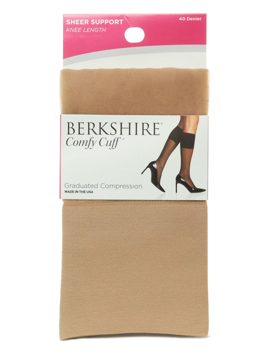 Comfy Cuff Sheer Graduated Compression Trouser Sock with Sandalfoot Toe - 5102 by Berkshire