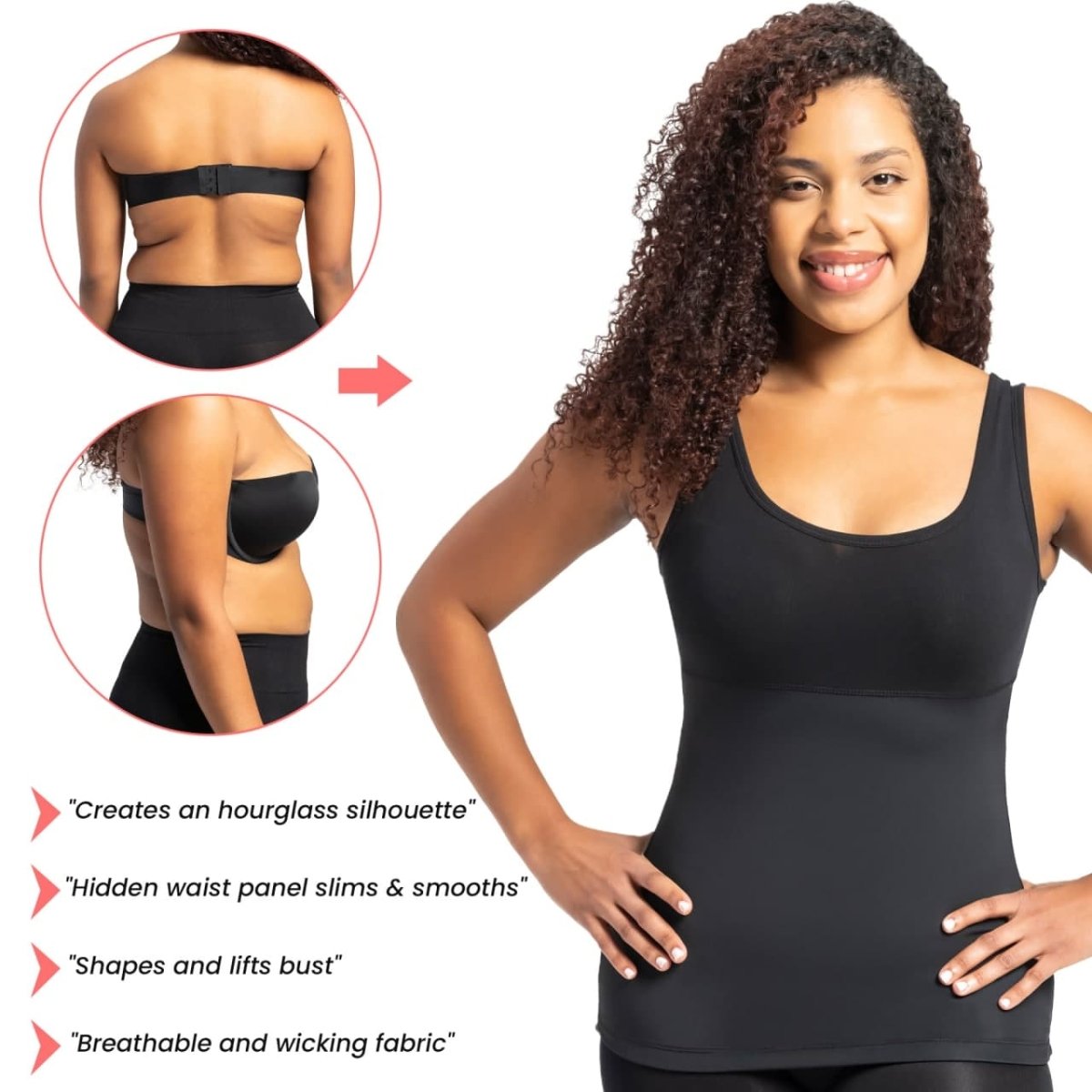 Curves Slimming Tank Top with Shaping Tummy Control - 6900 by Berkshire