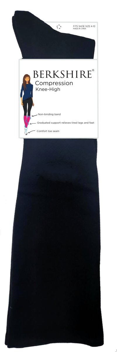 Graduated Compression Knee High with Comfort Toe Seam - 9525 by Berkshire