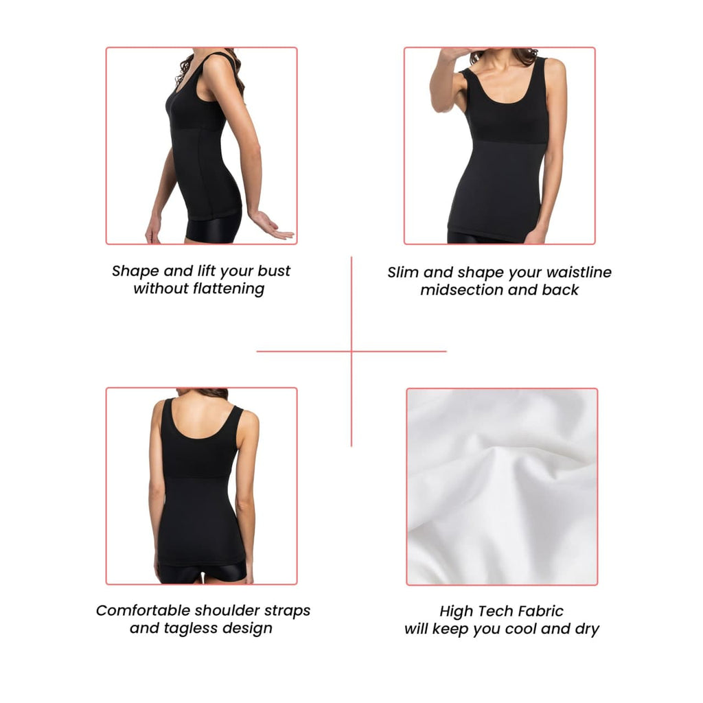 Curves Slimming Tank Top with Shaping Tummy Control - 6900 - Berkshire