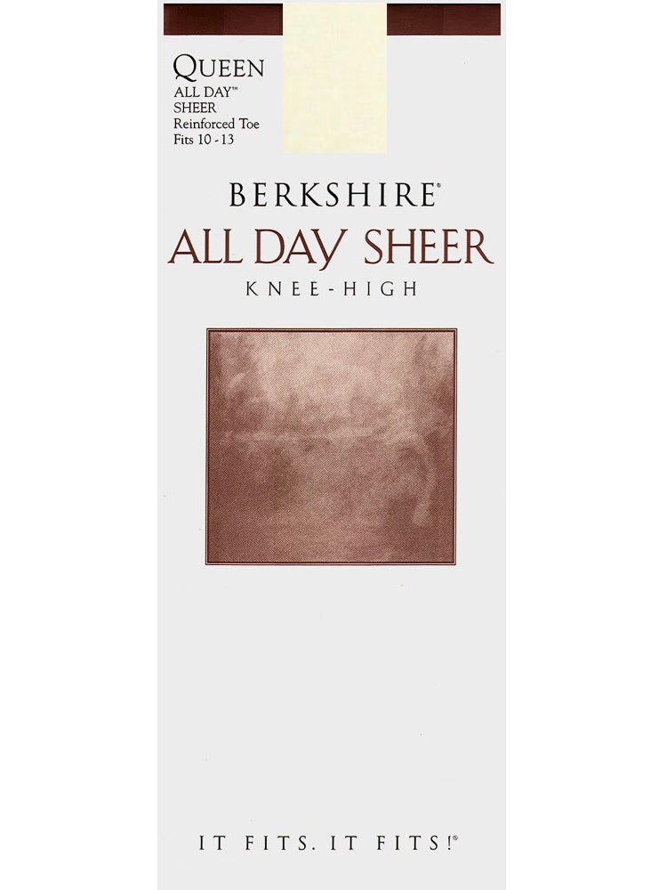 Queen All Day Sheer Knee High with Reinforced Toe - 6451 by Berkshire