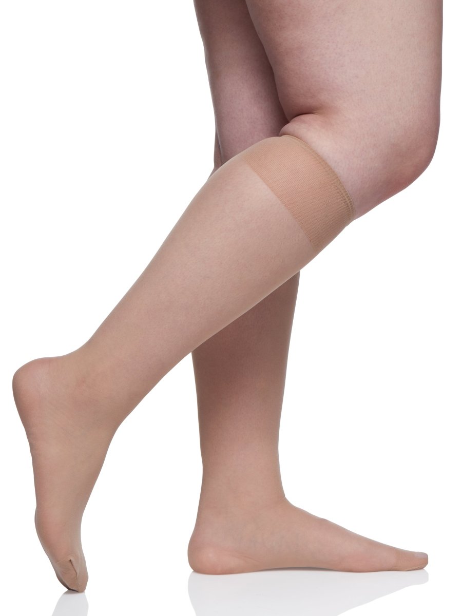 Queen All Day Sheer Knee High with Reinforced Toe - 6451 by Berkshire