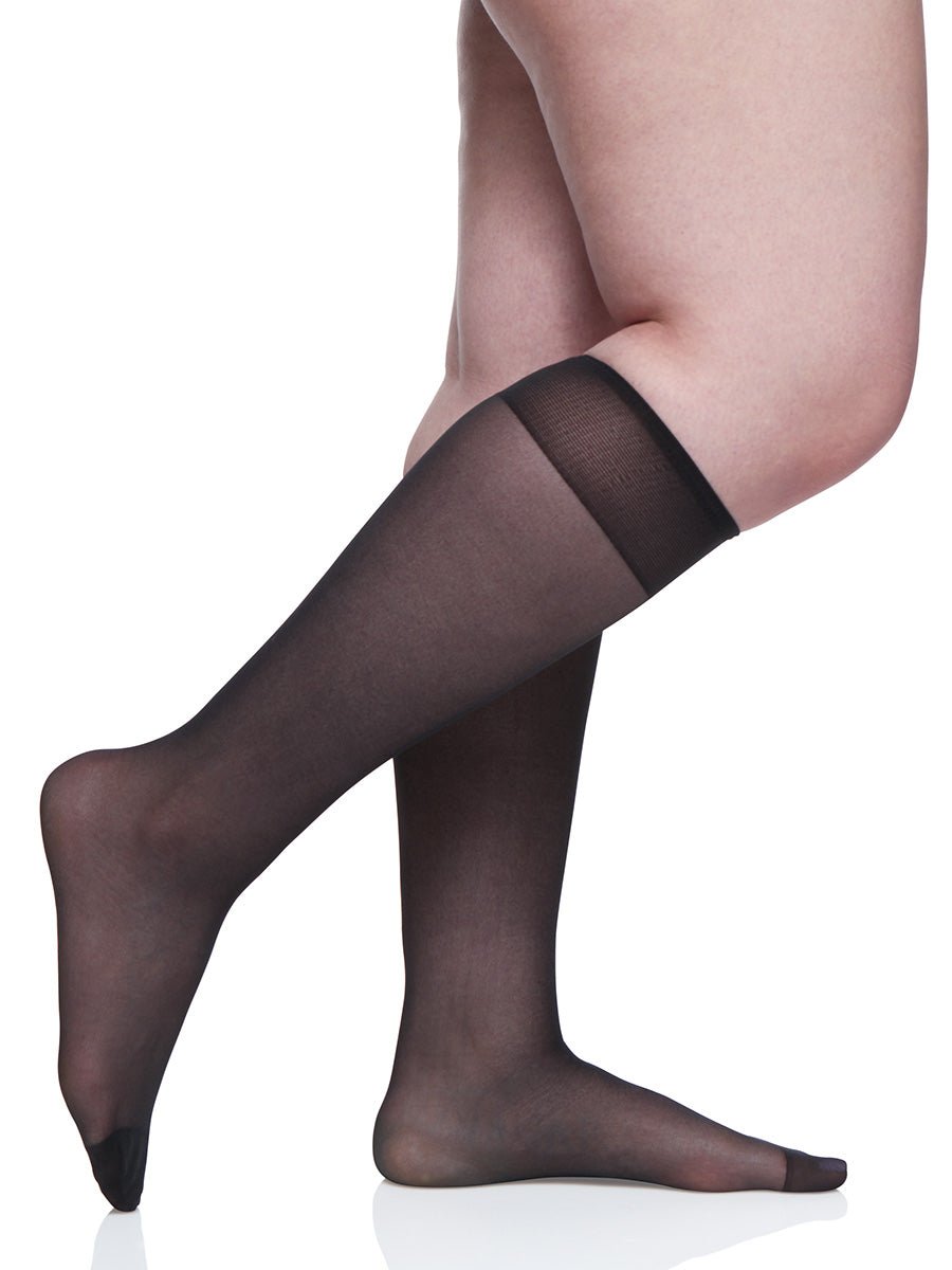 Queen All Day Sheer Knee High with Reinforced Toe - 6451 by Berkshire