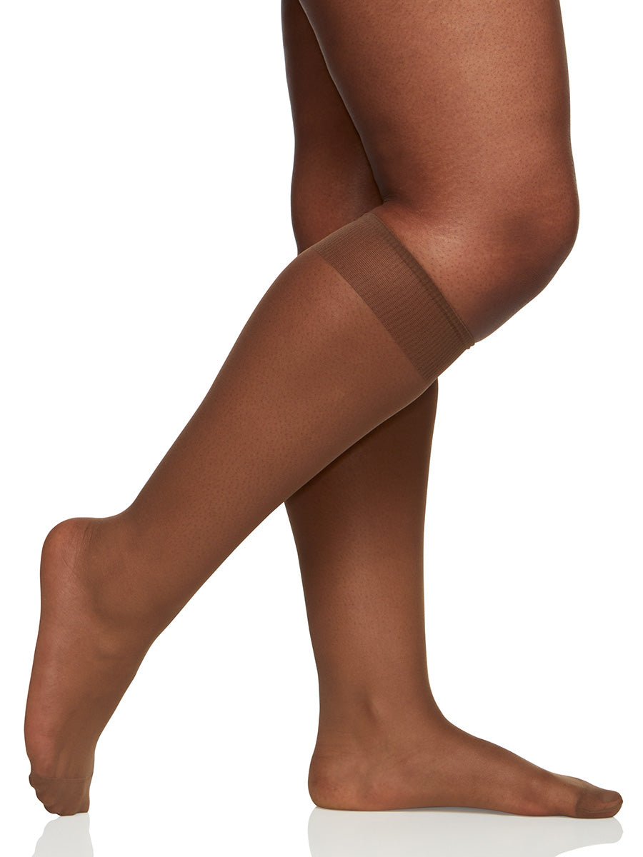 Queen All Day Sheer Knee High with Reinforced Toe - 6451 by Berkshire