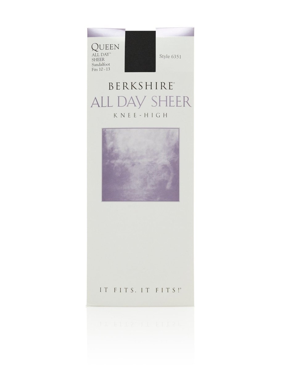 Queen All Day Sheer Knee High with Sandalfoot Toe - 6351 by Berkshire