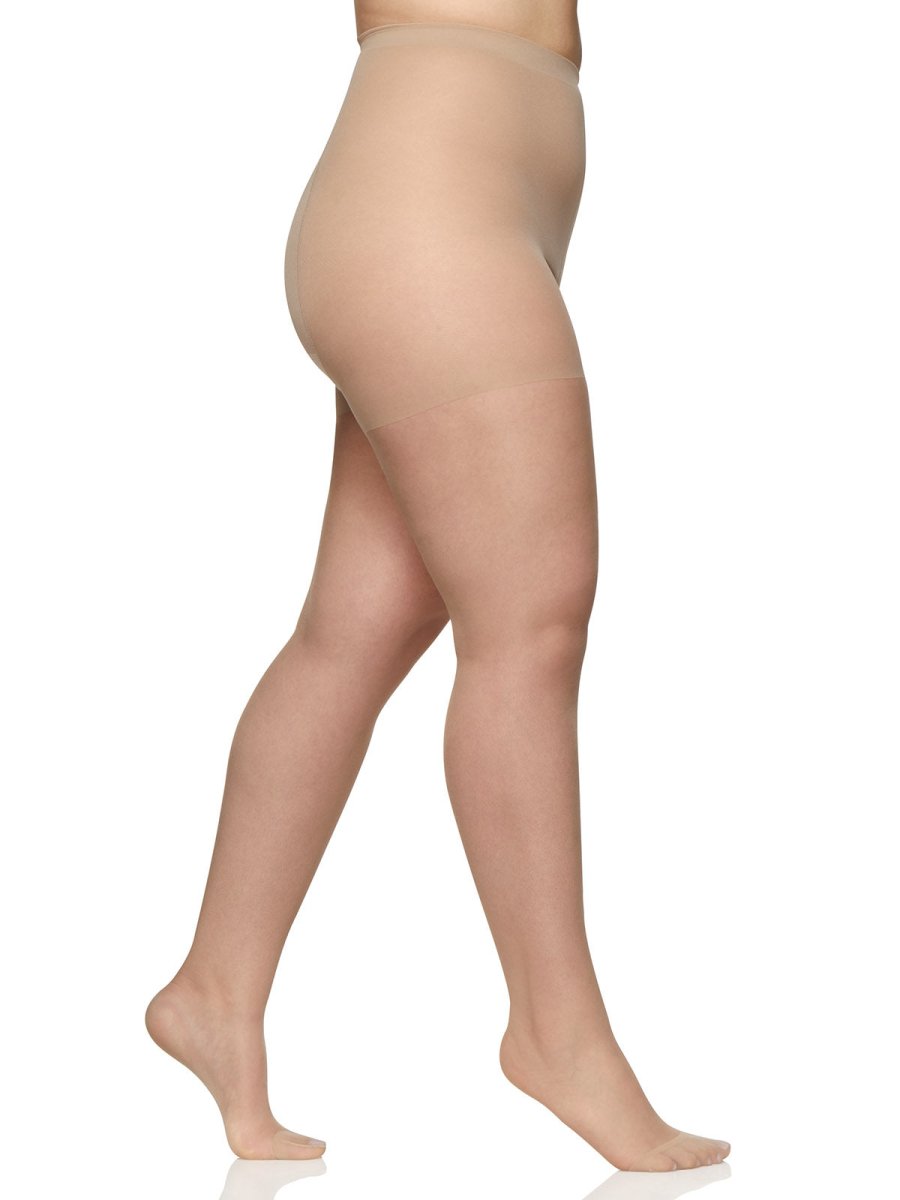 Queen Silky Sheer Extra Wear Control Top Pantyhose with Reinforced Toe - 4489 by Berkshire