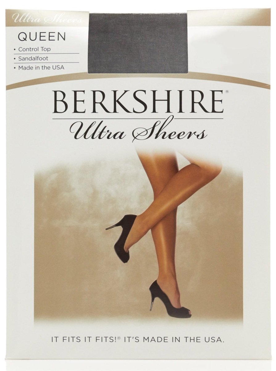 Queen Ultra Sheer Control Top Pantyhose with Sandalfoot Toe - 4411 by Berkshire
